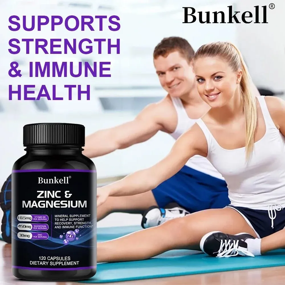 Zinc + Magnesium Supplement Strong Bones Teeth Heart Nerves Enhance Immunity Support Bone Density and Muscle Health — image 4