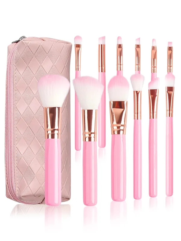 19PCS Set of 12 Beginner Makeup Brushes +3Pcs Non-Powder Makeup Eggs +3Pcs Triangular Powder Puff +1Pcs Storage Bag — image 9