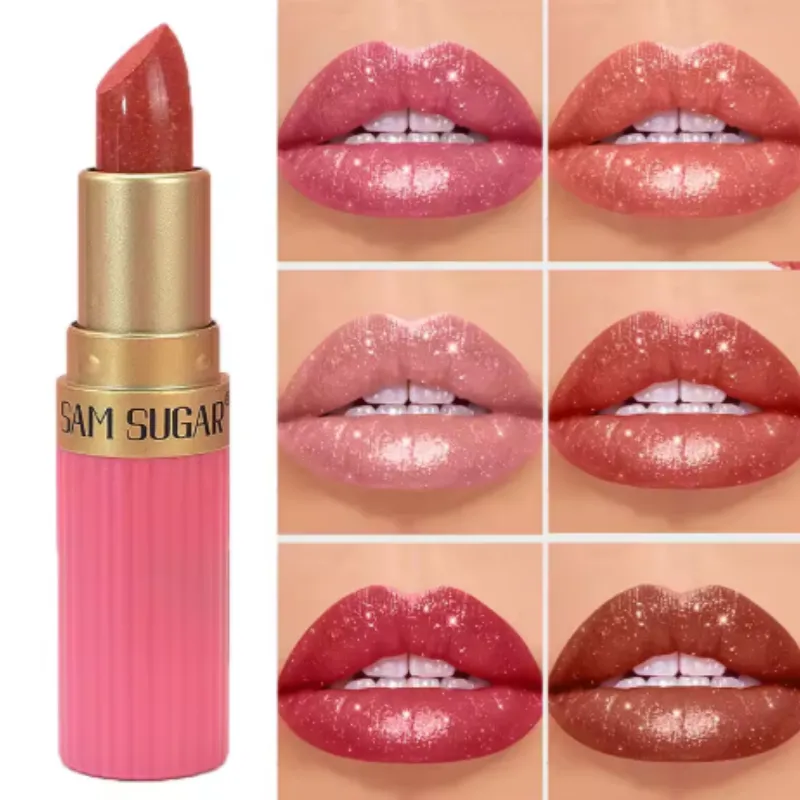 Gincu Baldu Metallic Diamond Sparkle Pearlescent Fine Shimmer Waterproof Non Stick Cup Makeup Bibir — image 2
