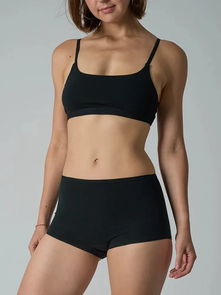 Set di bralette e pantaloncini da ragazzo senza ferretto in cotone - Set di due pezzi di lingerie in maglia a coste non imbottita