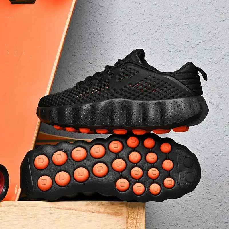 Chaussures de course d'été respirantes pour hommes et femmes, baskets de Sport à plateforme absorbant les chocs, antidérapantes, à la mode, décontractées, de marche — image 8