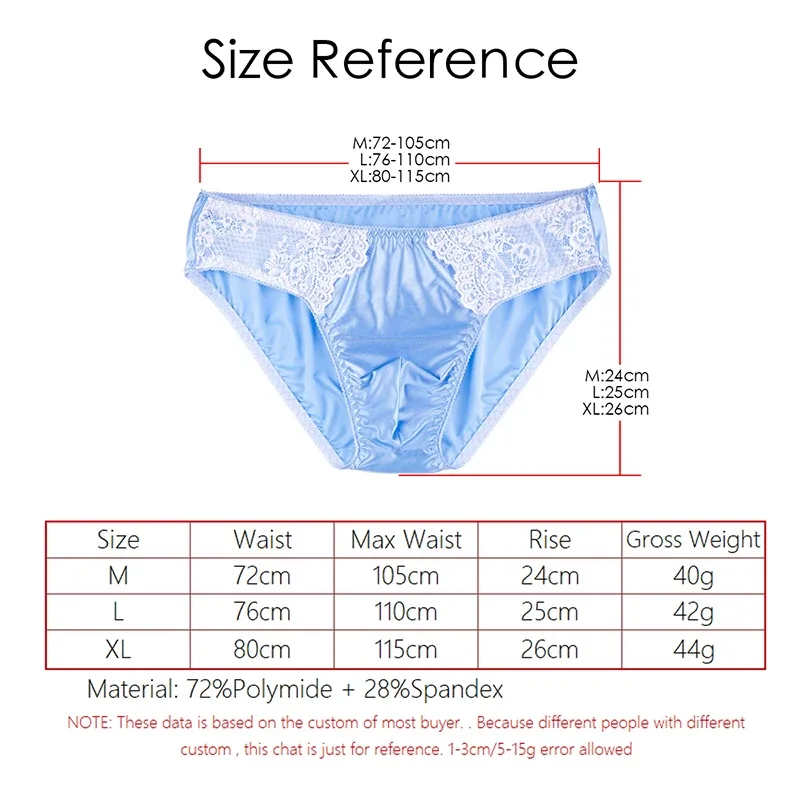 Slip Sexy pour hommes, confortable, sain, élastique, pochette souple, taille moyenne, sous-vêtements purs, dentelle brillante, sous-vêtements gai — image 7