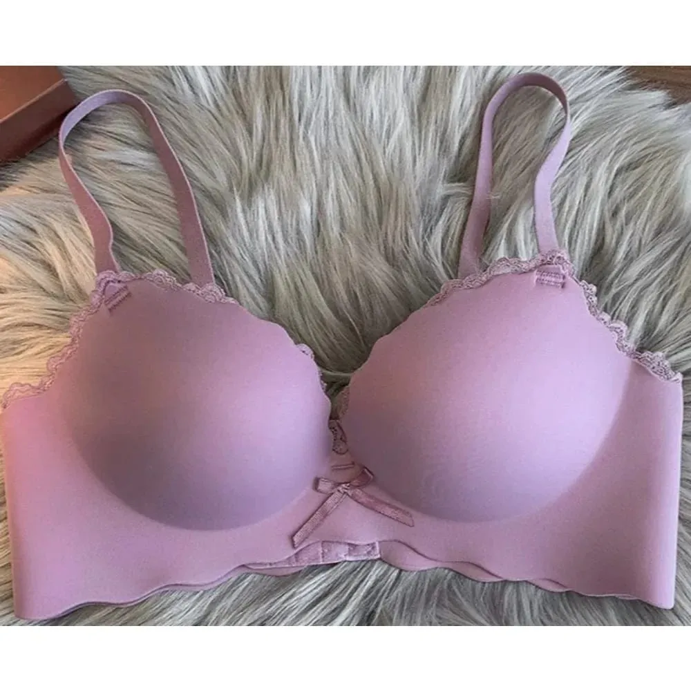 セクシーDrahtloses, nahtloses BH-Set für Damen, einteiliger Push-Up-Büstenhalter, kleine Brust, seitliche Unterstützung, Anti-Sag, weiche Damenunterwäsche — image 5