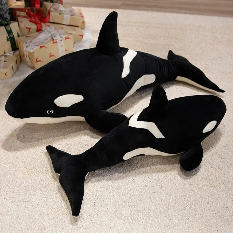 50/70 centimetri Orca Killer Whale Peluche Cuscino Morbido Nero Bianco Balena Coperte E Plaid Cuscino Camera Da Letto Divano Decor Oceano A Tema peluche Cuscino Regalo — image 4