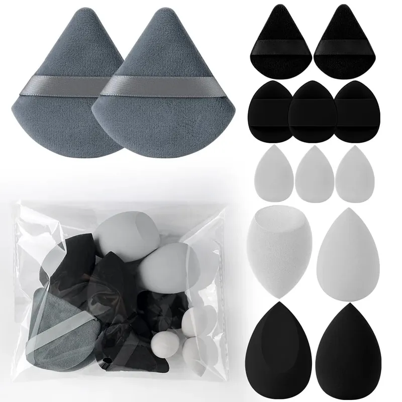 3-20PCS Makeup Brushes Set Eye Shadow Foundation Blush Highlighter Concealer Brush Female Beauty Tool Beauty Sponges Thumb Puffs