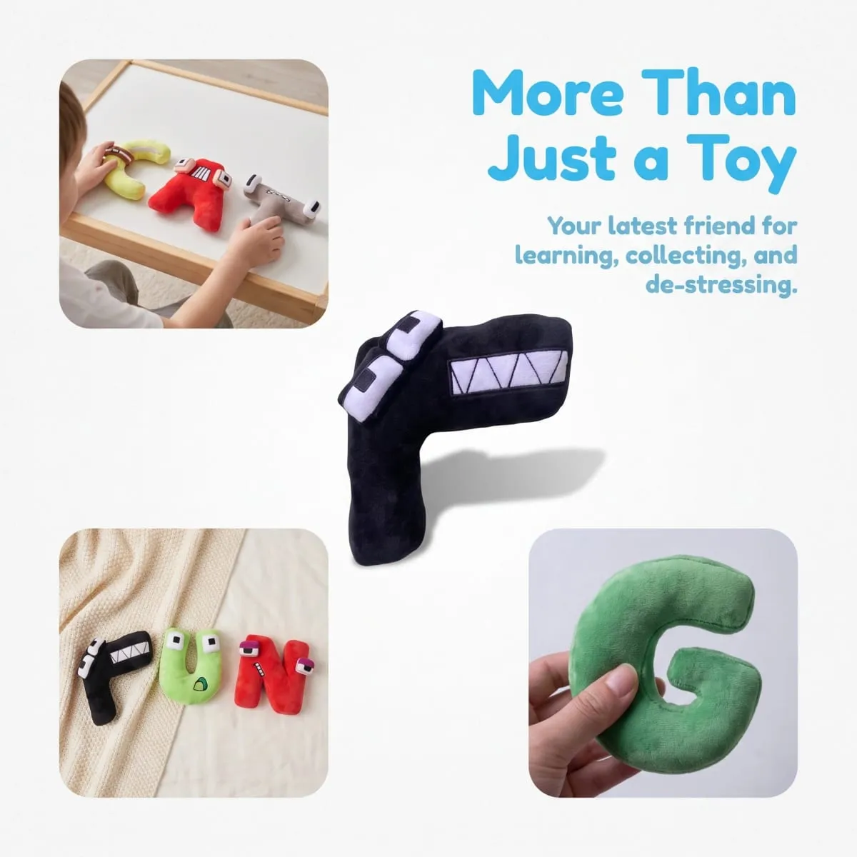 น่ารัก A-Z ตัวอักษรสีแดงหมอน Plush Soft Letter ตุ๊กตาตุ๊กตาเด็กการศึกษาการเรียนรู้ของเล่นของขวัญ — image 3