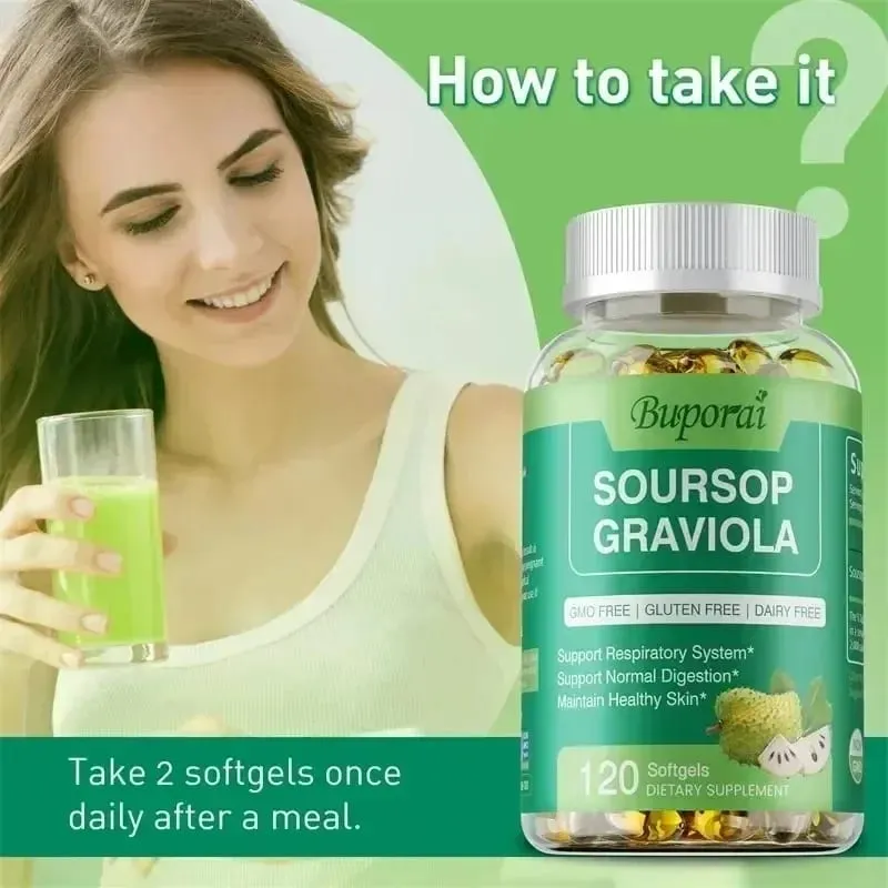 Soursop Graviola - Relax Liver and Sleep Cell Support & Regeneration Immune Boost CapsulesSupplement — image 6
