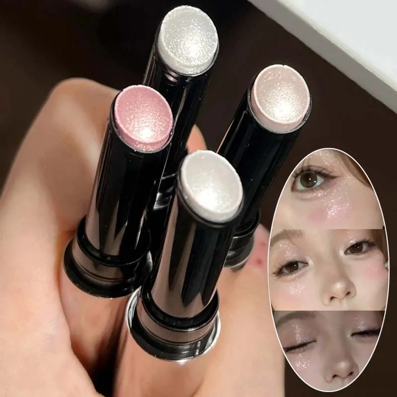 L'evidenziatore in stick per ombretto con glitter perlescenti e diamanti illumina naturalmente il trucco degli occhi, ombretto lucido e brillante, penna a baco da seta — image 3