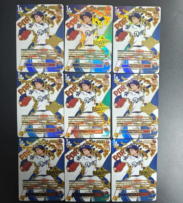 DIY OPCG ONE PIECE CARD Monkey.D.Luffy Ace (010) (Dodgers x ONE PIECE) EB02-010 One Piece โปรโมชั่นอะนิเมะการ์ดภาษาอังกฤษฟอยล์ — image 7