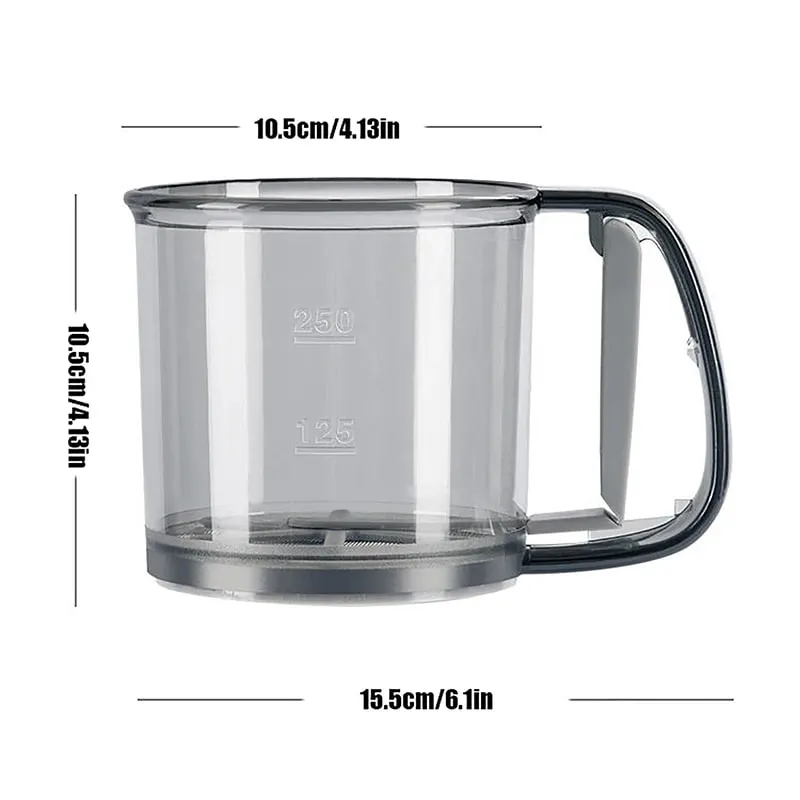 Compact Handheld Flour Sieve na may Semi-awtomatikong Function na Baking Powder Shaker at Measure Cup Mga Tool sa Kusina — image 6
