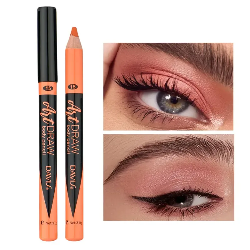 15 Color Eyeliner Lip Liner Pen Black Blue Multicolor Metallic Pearly Glitter Matte Finish Punk Smokey Style Eye Makeup Pen — image 19