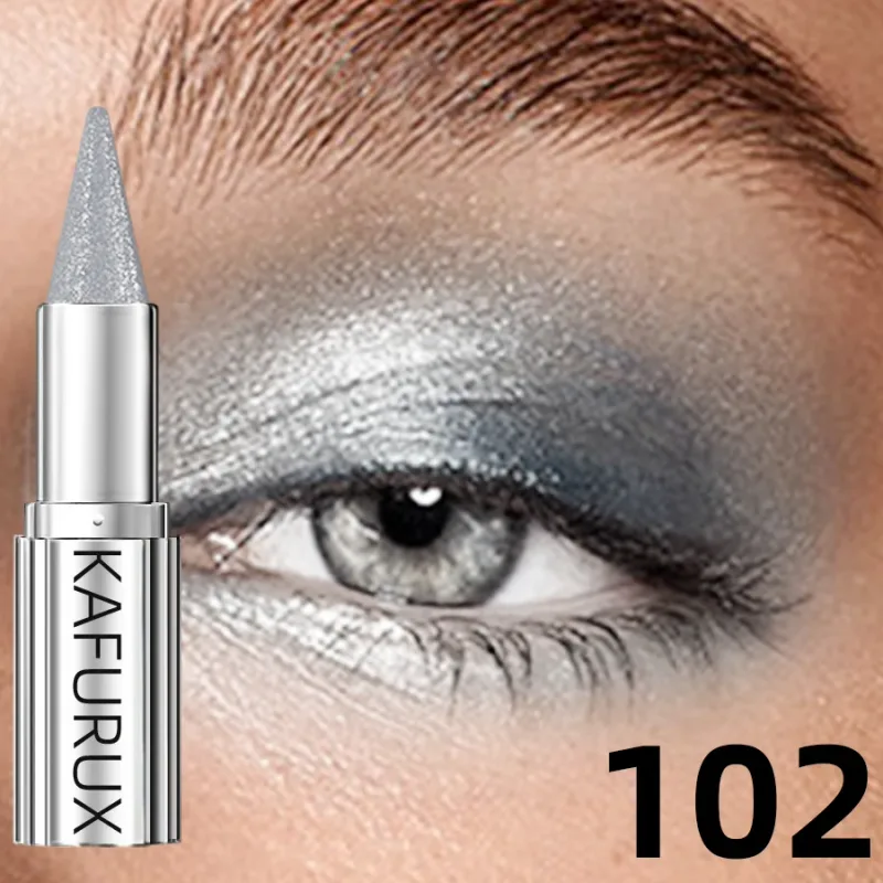 12 Colors Metallic White Black Purple Eyeshadow Pencil Glitter 1pc Liner Pen Highligter Long Lasting Blue Cream Eye Shadow — image 2