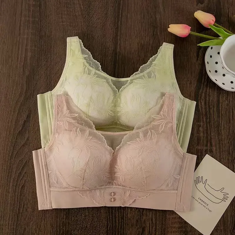 Tenká podprsenka Push-up s tenkým CD podprsenka Plus velikosti Sexy krajka Bezdrátová měkká podpora Proti povisnutí Nastavitelná spodní prádlo podprsenka pro ženy — image 4