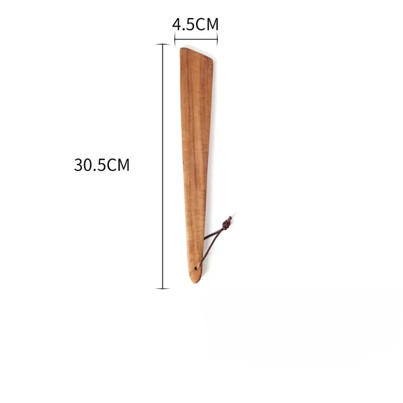 Spatula Kayu Jati Spatula Dapur Kecil untuk Memasak Pancake Telur Turner Spatula Memasak Luaran Alat Dapur