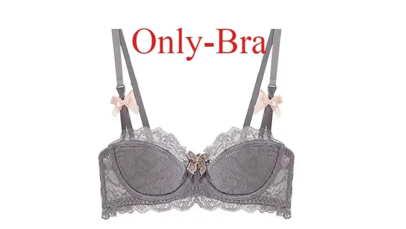 Français Pure Desire Bralette petit buste AB tasse Push Up sans fil dentelle soutien-gorge pour fille potelée nœud conception mince pli confort grande taille — image 11