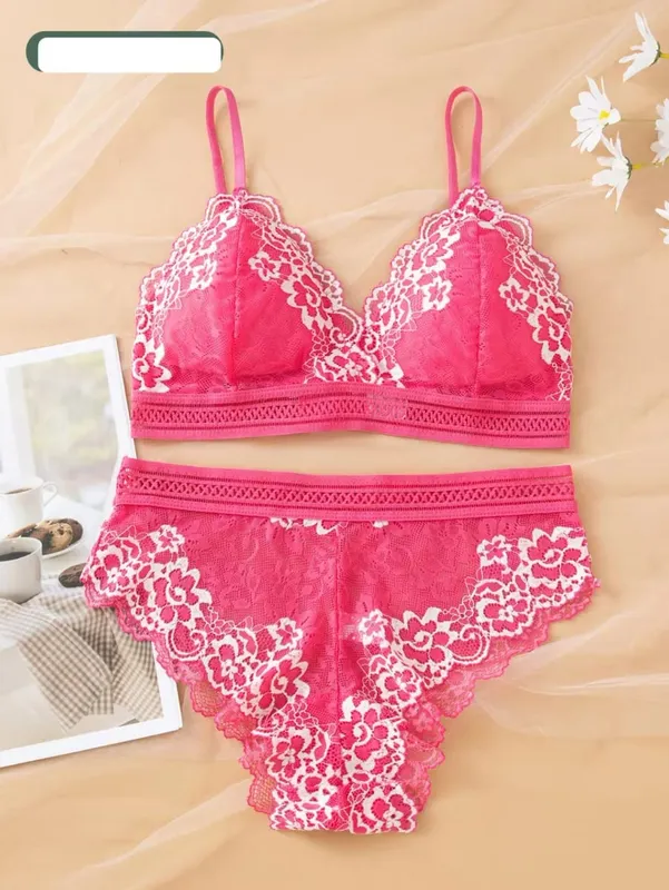 ชุดชั้นในลูกไม้เซ็กซี่ชุดถ้วยแม่พิมพ์บางไม่มีแหวนเหล็กสบาย Push Up Bra ชุดสำหรับสตรี — image 9