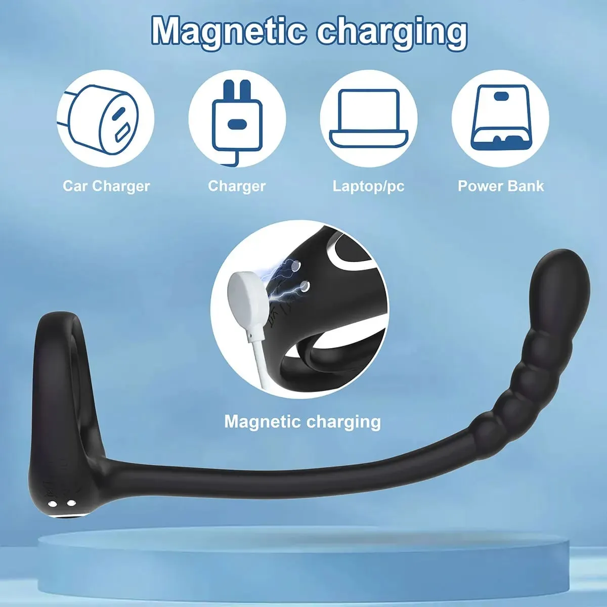 APP di Controllo Remoto Cockring Anello Vibratore per Gli Uomini Testicolo Massaggio Prostata Stimolare Anale Butt Plug Masturbatore Giocattolo Adulto Del Sesso — image 4