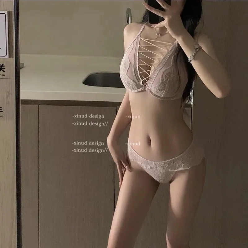 ฤดูใบไม้ร่วงฤดูหนาวลูกไม้ชุดชั้นในชุดไม่มีสาย Bralette Push Up สนับสนุนหน้าอกขนาดเล็กที่มีความซับซ้อน Edgy ดูกลับ Elegant UK MOYISU — image 12