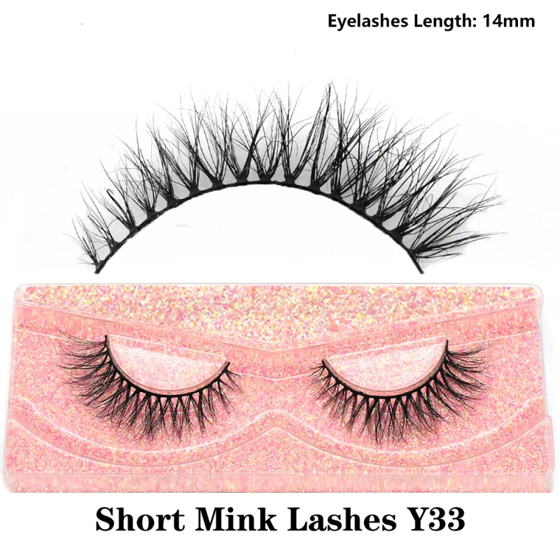 Pestañas de medio ojo, pestañas postizas cortas de visón 3D naturales, tira cruzada fina y esponjosa, pestañas postizas suaves, media extensión de pestañas, maquillaje — image 22