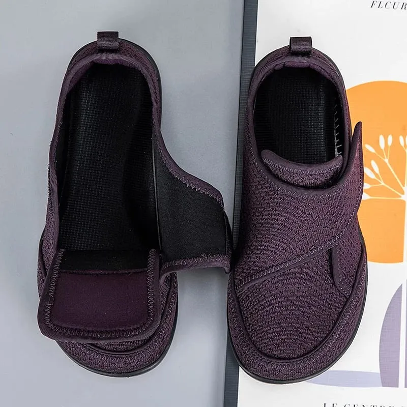 เปิดรองเท้าสำหรับผู้สูงอายุปรับเบาหวานรองเท้าบวมเท้าไขมันกว้าง Hallux Valgus Bunion ศัลยกรรมกระดูก Thumb Eversion ผู้ชายผู้หญิง — image 5