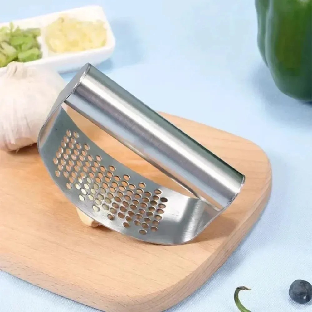 Manual Stainless Steel Garlic Mincer Garlic Crusher Press For Fruit Vegetable Kitchen Gadget Manual Food Processors — image 4