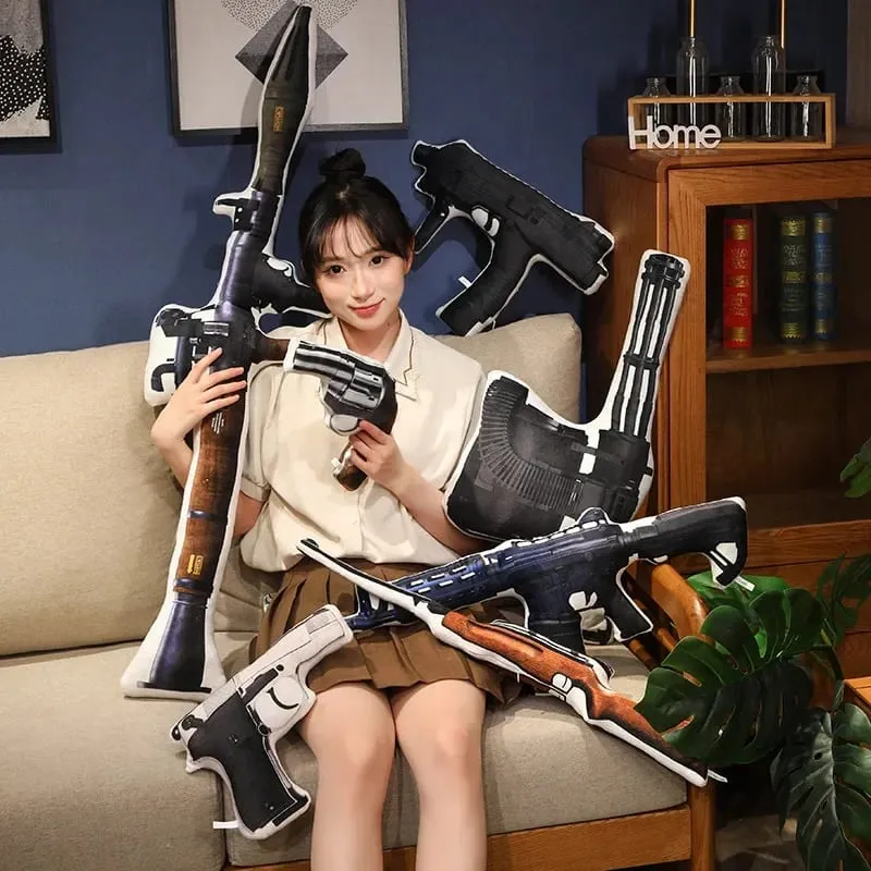 Super Cool Realistic Stuffed Printed Firearm Plush Toys Soft Funny Lifeiliek Rifle Sniper Rifle Toys Game Props For Boys — image 9