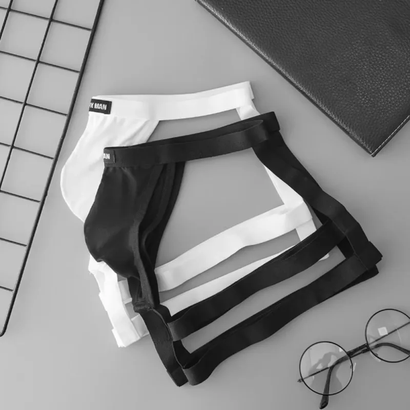 Seluar Dalam Jockstrap Lelaki Seluar Dalam Suspender Seluar Thong Bernafas Seluar Dalam U Convex Poket Elastik Bertingkat Rendah — image 4