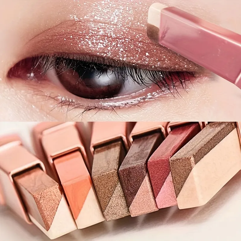 Dobbeltfarvet øjenskyggestift Perleskinnende øjenskygge Blyant Glitter Liner Highlighter Flerfarvet øjenskygge Øjenmakeup Kosmetik — image 4