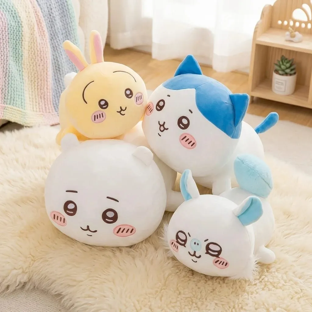 30/40CM Siri Chiikawa Boneka Panjang Kartun Hachiware Bantal Lembut Saiz Besar Hiasan Anak Patung Mewah Hadiah Ulang Tahun Mainan Kanak-kanak Perempuan — image 2