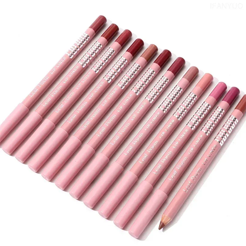 Matita per labbra opaca impermeabile a 12 colori Matita per labbra a lunga tenuta a prova di sbavature Formula non trasferibile Contorno preciso Matita per labbra Trucco — image 7