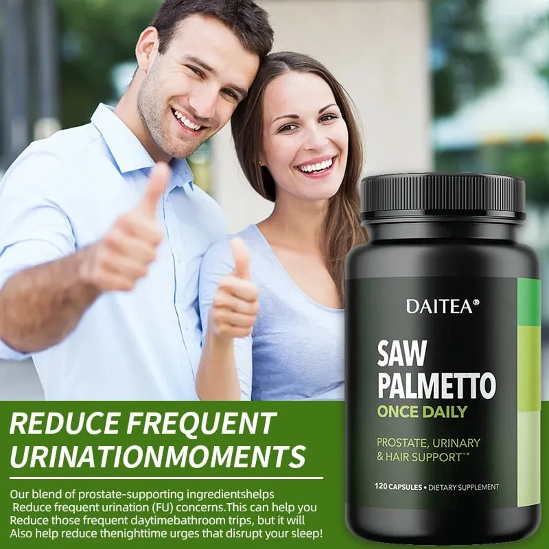 Daitea Saw Palm Capsule Supplément de santé de la Prostate soutient la santé des voies urinaires soutient la santé de la vessie favorise la croissance des cheveux — image 3