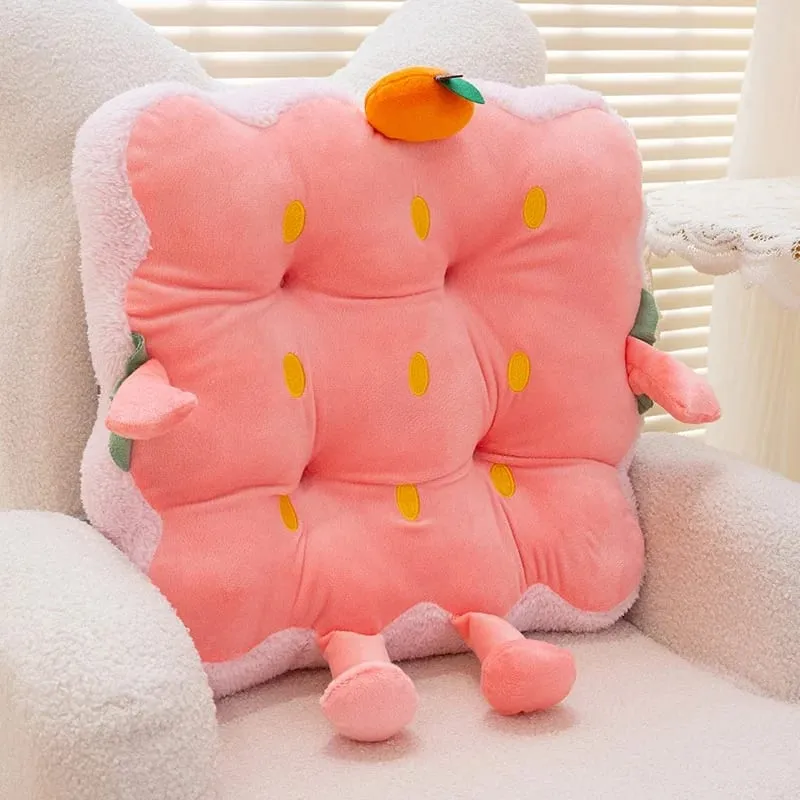 40cm Kusyen Tempat Duduk Strawberi Comel Buah Strawberi Merah Jambu Tikar Kerusi Sumbat Lembut Untuk Sofa Pejabat Sofa Ruang Tamu Rumah — image 2