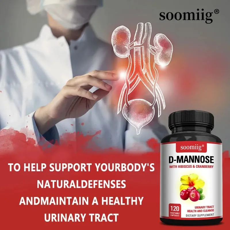 D-Mannose with Hibiscus & Cranbrry Supplement Support Urinary Tract Bladder Health and Reduce Urinary Tract Infections Non-GMO — image 6