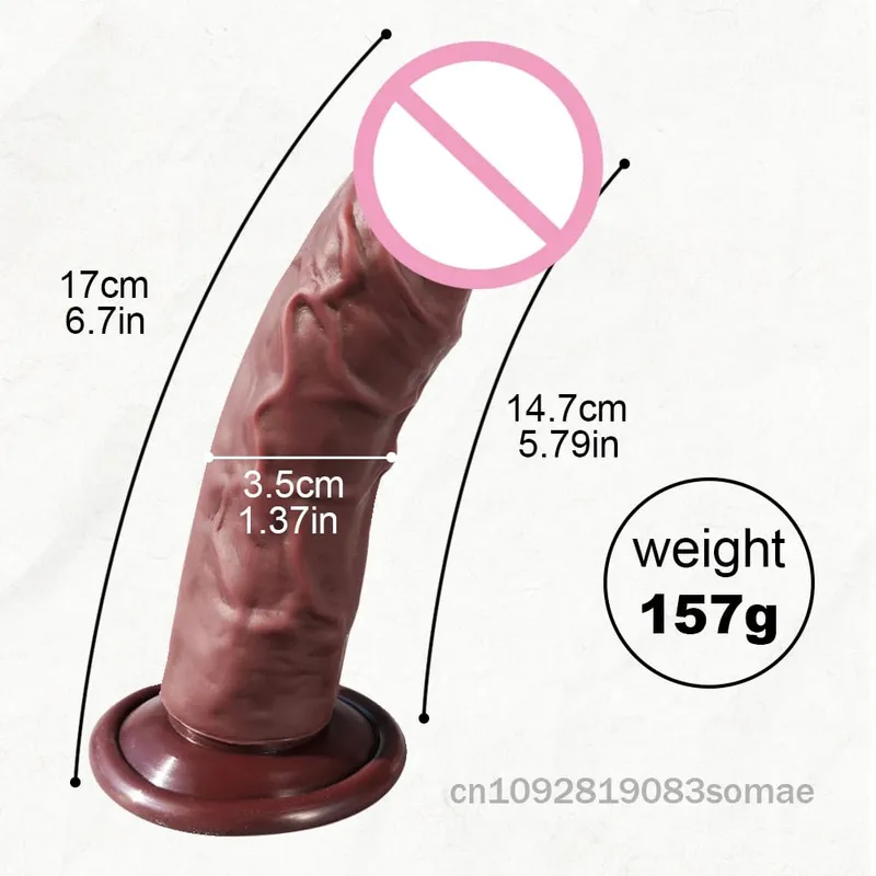 Gode réaliste pour femme en silicone pour débutant avec stimulation anale du point G avec ventouse forte pour jouet sexuel adulte masturbateur — image 6