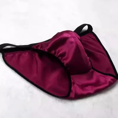 Slip da uomo in seta di gelso al 100% design bikini mutandine a forma di T mezza T-back — image 12