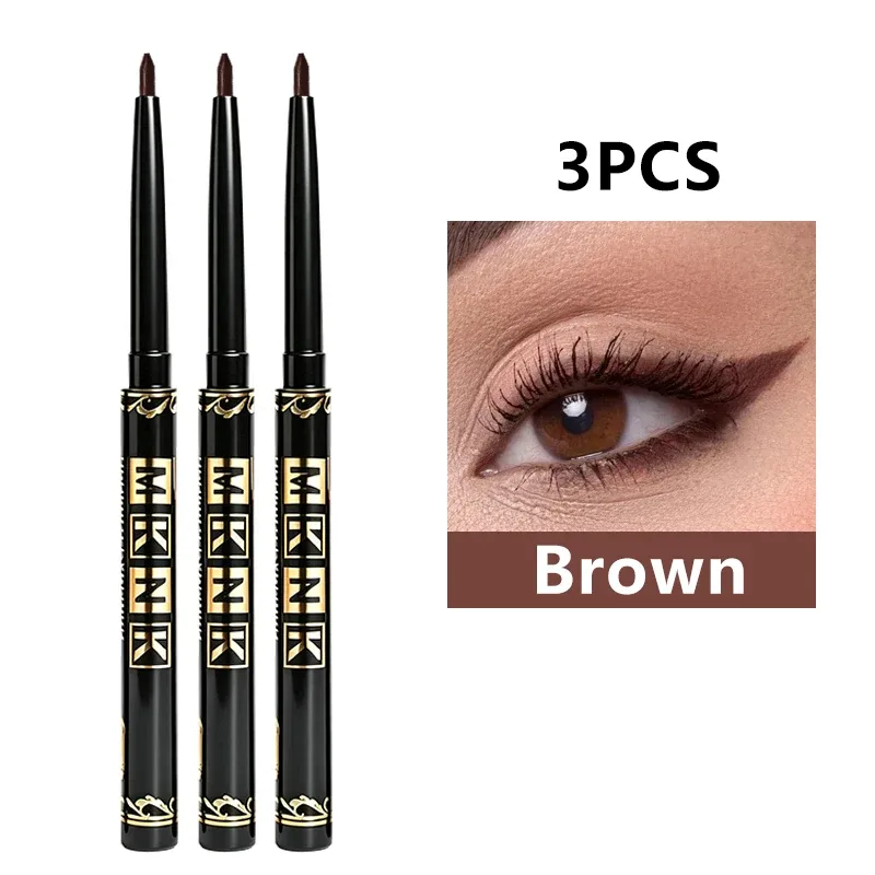 Schwarzbraune Eyeliner-Stifte, wasserfest, schweißfest und wischfest, mit einfachem Twist-Anwendungs-Eyeliner-Stift für kräftiges Augen-Make-up — image 12