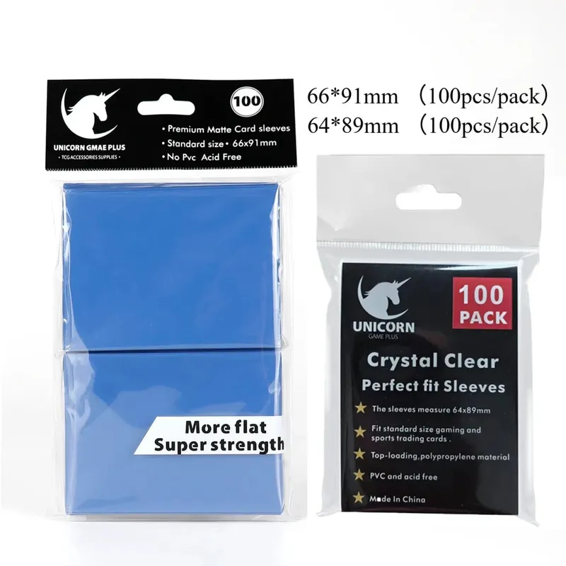 200PCS pouzdra na karty Sběratelské karty Dvouvrstvé matné pouzdro na karty standardní velikosti pro Pokémon MTG Baseball Sportovní karetní stolní hru — image 13