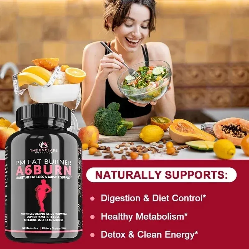 Night Slimming Fat Burning Capsules for Weight Loss Suppresses Appetite and Strongly Promotes Metabolism in Men and Women