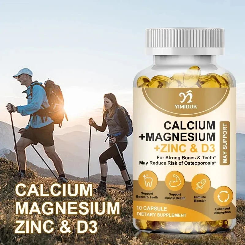 Suplemen Sokongan Tulang & Otot dengan Kalsium Magnesium Zink & D3 Menyokong Tulang Kuat Kekebalan & Daya Daya Gigi — image 3
