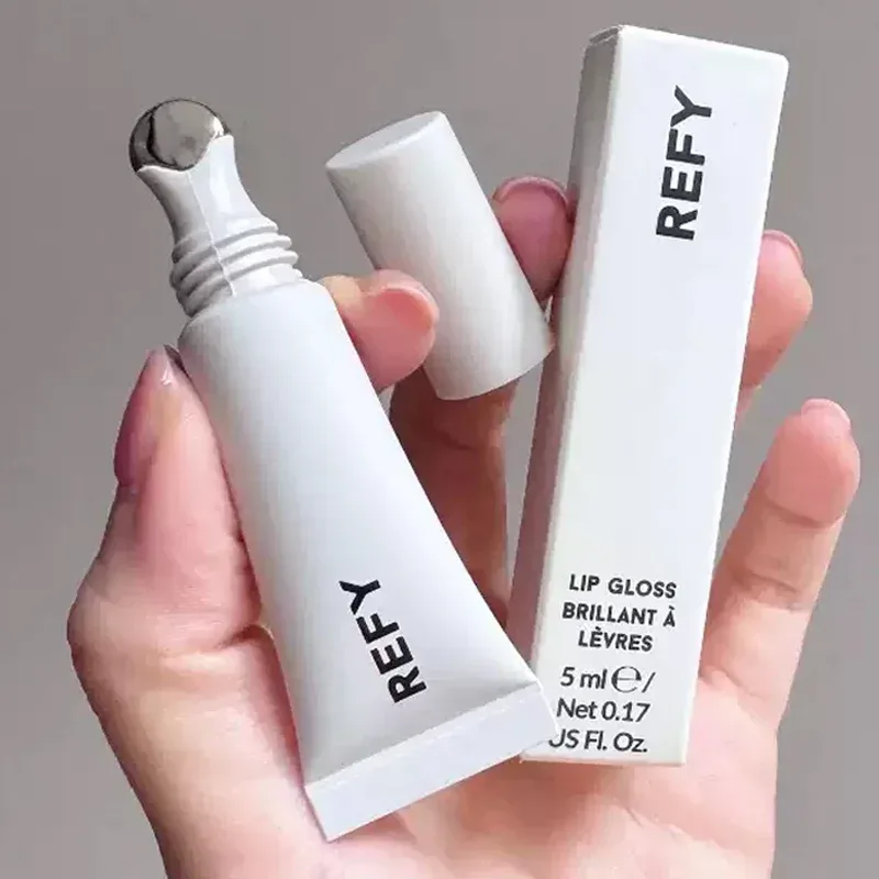 Brand Refy Lesk na rty Kovový aplikátor Hluboce hydratační Vyživující Plumping Lesk Nelepkavý saténový make-up nahé rty Kosmetika — image 7