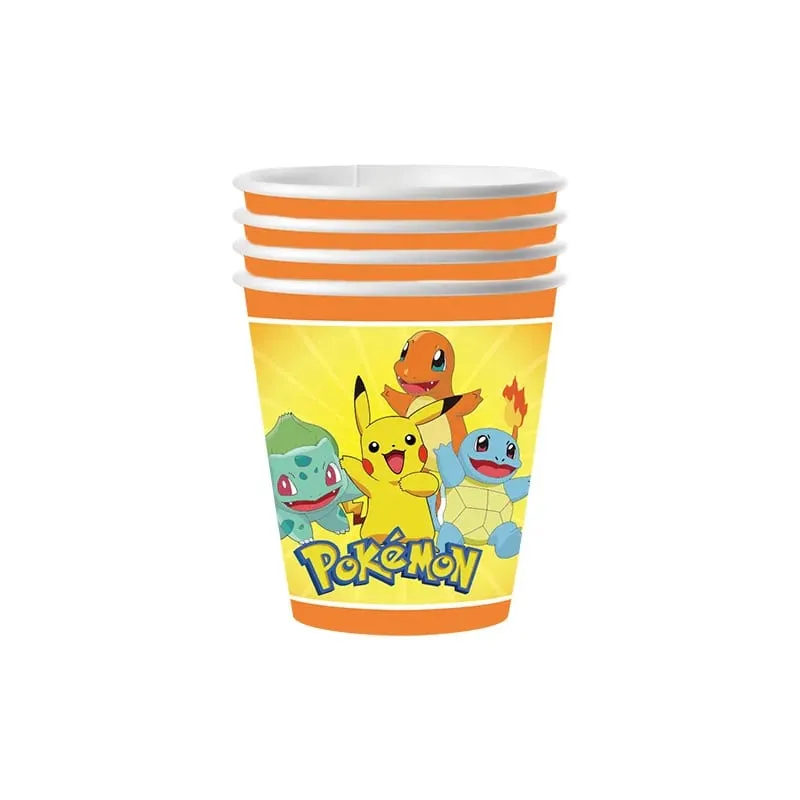 Pokemon Birthday Party Disposable Party Plates Pikachu Theme Tablecloth Character Balloon Birthday Decoration Baby Shower Suppli