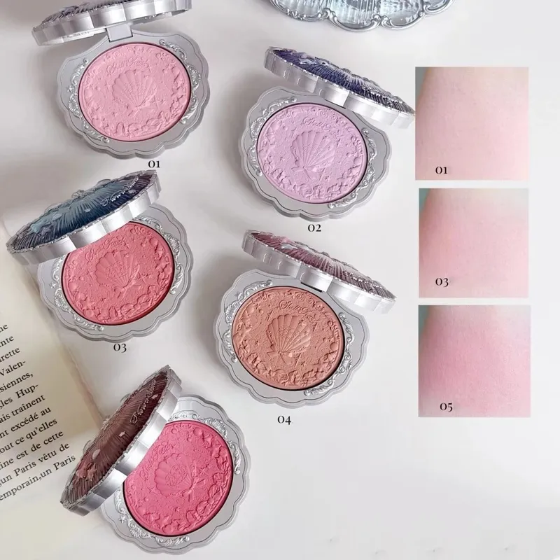 Flower Knows Shell Jewel Collection Set Hadiah Makeup Profesional Eyeshadow Blush Lip Glaze Setting Powder Correcting Primer Kit — image 5