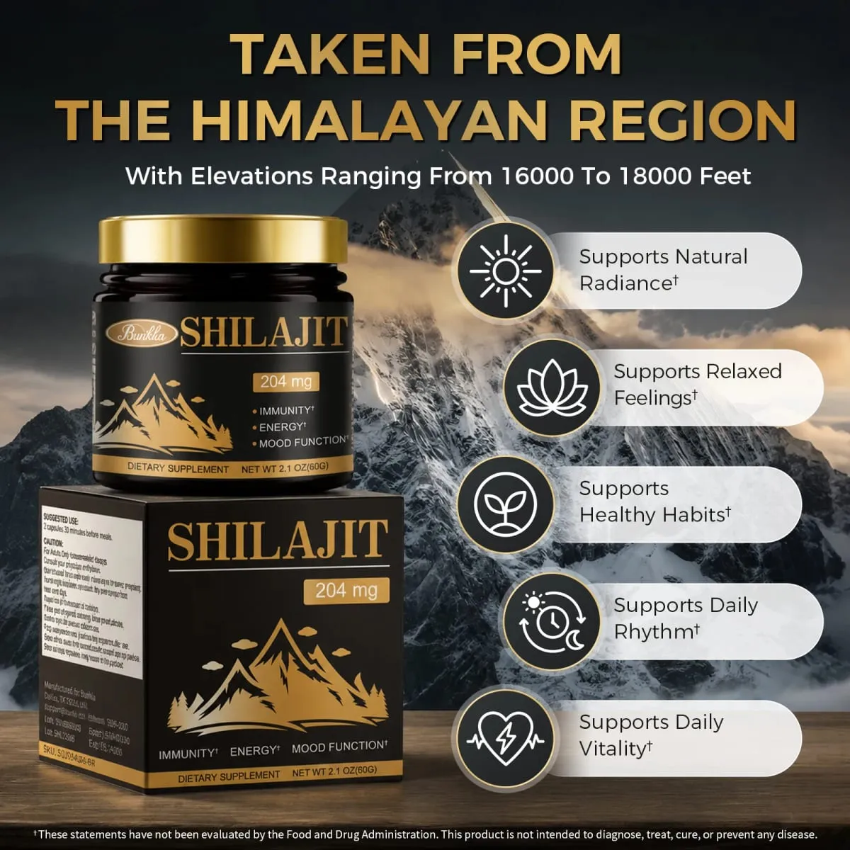 100% Pure Natural Original Shilajit Resin Himalaya Support Hormone Balance for Men & Women Support Immunity Heart & Skin Health — image 4