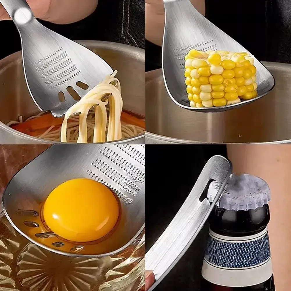 Râpe à ail et gingembre en acier inoxydable, cuillère à broyer multifonctionnelle, séparateur de soupe aux œufs, ustensiles de cuisine — image 4