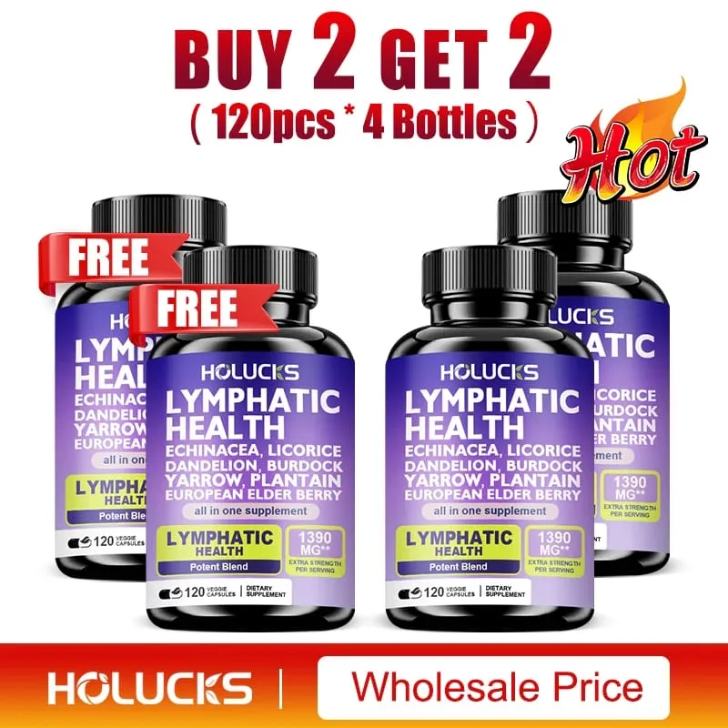 Lymphatic Capsules 1300mg Supplement Support Aids Lipedema Hormone Balance Natural Detox for Clear Skin & Vitality — image 12