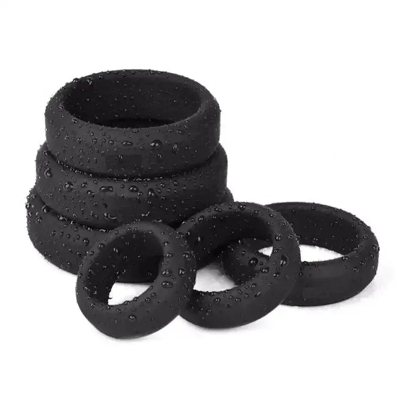Anneau de pénis en Silicone, 6 tailles, verrouillage Scrotum, extension d'érection, retardement de l'éjaculation, produits pour adultes, jouets sexuels pour hommes — image 3