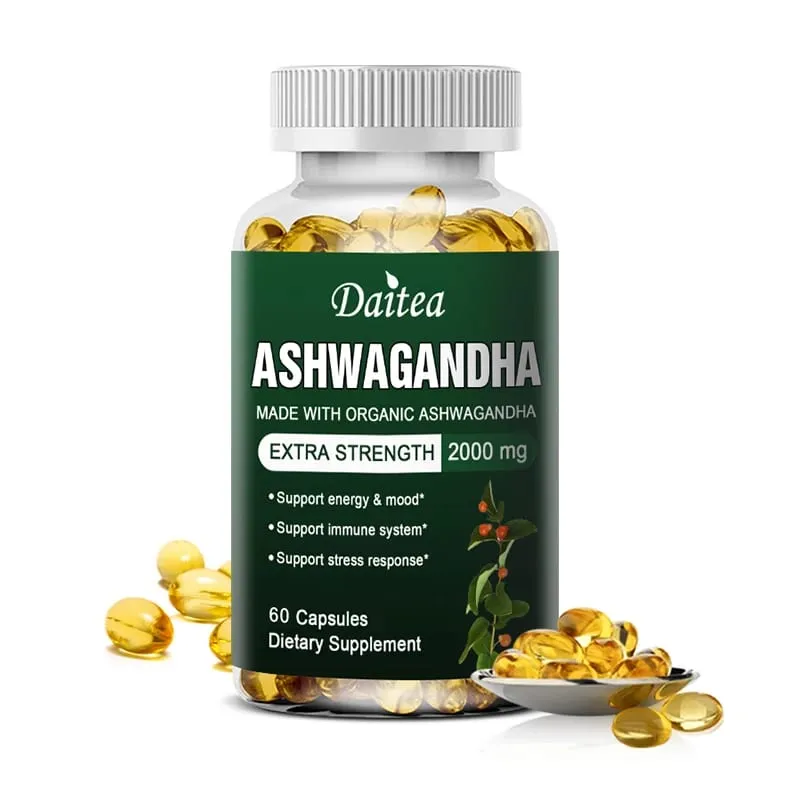 Daitea Organic Ashwagandha Extract Capsules 2000mg for Mood Sleep Energy Support - Antioxidant Supplement — image 8