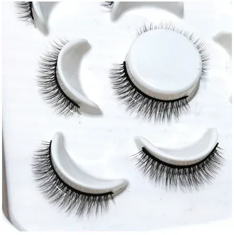 5 Pasang Bulu Mata Mink Buatan Tangan Bulu Mata Palsu Pendek Lebat Asli Bulu Mata Berantakan Panjang Bulu Mata Makeup Peringkat Boleh Diguna Semula — image 45