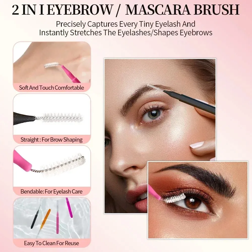 20/50PS Tragbare Mini Augenbraue Pinsel Einweg Wimpern Stirn Heben Pinsel Applikatoren Lash Verlängerung Kamm Schönheit Make-Up-Tools — image 2