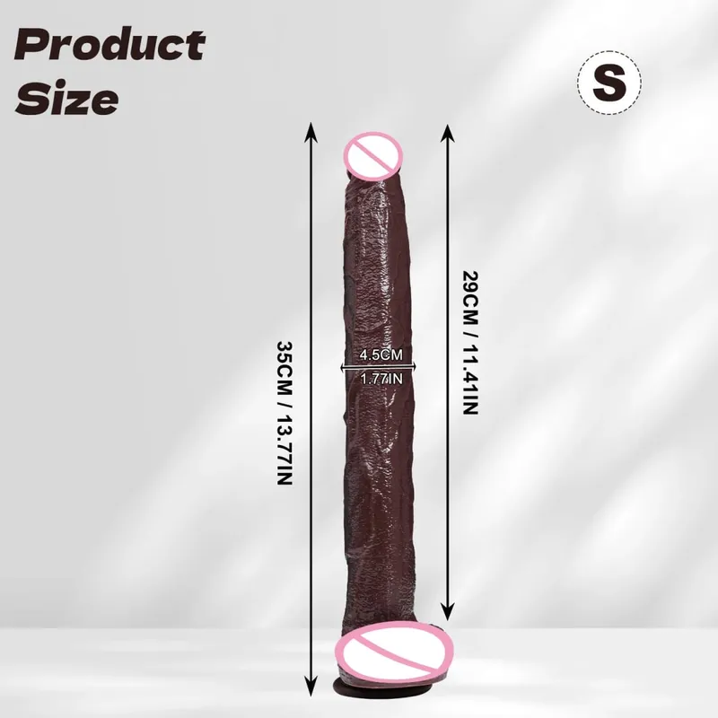ealistic Langer Dildo Schwarzer Analplug mit Saugnapf Langer Penis Butt Plug Sexspielzeug für Männer Frauen Phallus Anal Dilator Stimulatio — image 9